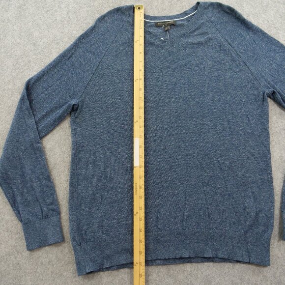 Banana Republic Sweater Mens Large Blue Pullover V-Neck Knit Long Sleeve - Picture 7 of 14